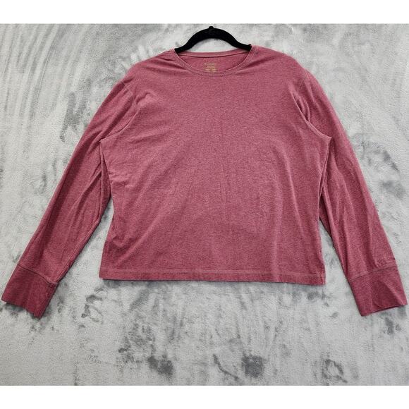 Columbia Crew Neck Long Sleeve Shirt Size XL Red Stretch Cotton Baselayer Warm - Picture 1 of 9